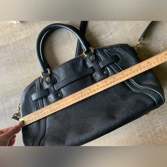 Michael Kors Hudson Black Pebbled Leather Shoulder Bag Purse EXCELLENT - Picture 9 of 16